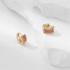 1 Pair Cute Solid Color Plating Inlay Copper Zircon Gold Plated Earrings