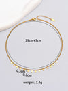 Lady Simple Style Geometric Titanium Steel Plating 18k Gold Plated Gold Plated Necklace