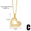 Elegant Simple Style Heart Shape Copper Plating Inlay Zircon 18k Gold Plated Pendant Necklace