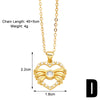 Elegant Simple Style Heart Shape Copper Plating Inlay Zircon 18k Gold Plated Pendant Necklace