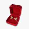 1 Pair Elegant Christmas Tree Plating Copper Ear Studs