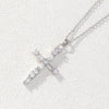 Sweet Cross Copper Zircon Pendant Necklace In Bulk