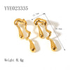 1 Pair Ig Style Nordic Style Irregular Solid Color Plating Stainless Steel 18k Gold Plated Ear Studs