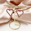 1 Pair Elegant Cute Simple Style Heart Shape Plating Inlay Stainless Steel Zircon Gold Plated Drop Earrings