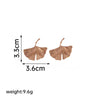 1 Pair Simple Style Ginkgo Leaf Plating Copper 18k Gold Plated Ear Studs