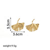 1 Pair Simple Style Ginkgo Leaf Plating Copper 18k Gold Plated Ear Studs