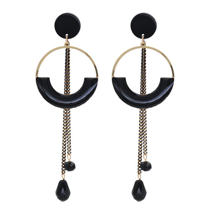 1 Pair Elegant Modern Style Simple Style Geometric Alloy Cotton Gold Plated Drop Earrings