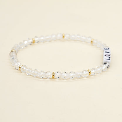 Casual Classic Style Shiny Letter Arylic Artificial Crystal Beaded Women's Bracelets
