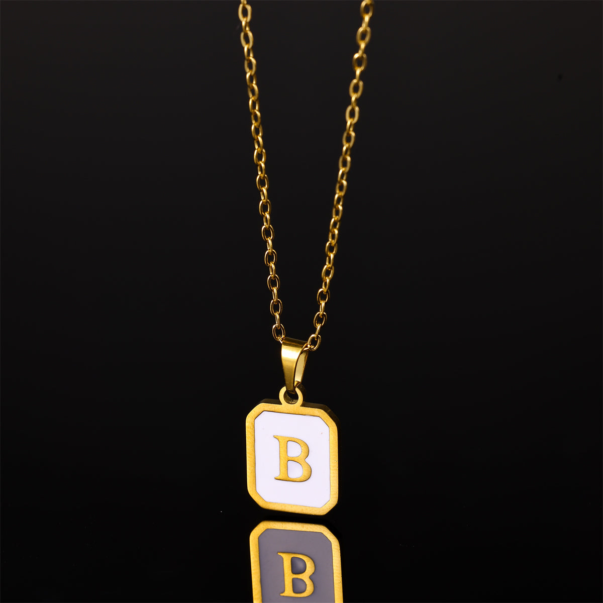 Wholesale Casual Simple Style Artistic Letter Stainless Steel Plating 18k Gold Plated Pendant Necklace