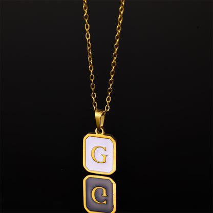 Wholesale Casual Simple Style Artistic Letter Stainless Steel Plating 18k Gold Plated Pendant Necklace