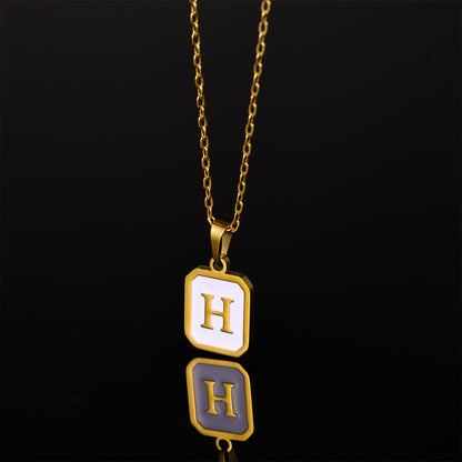 Wholesale Casual Simple Style Artistic Letter Stainless Steel Plating 18k Gold Plated Pendant Necklace