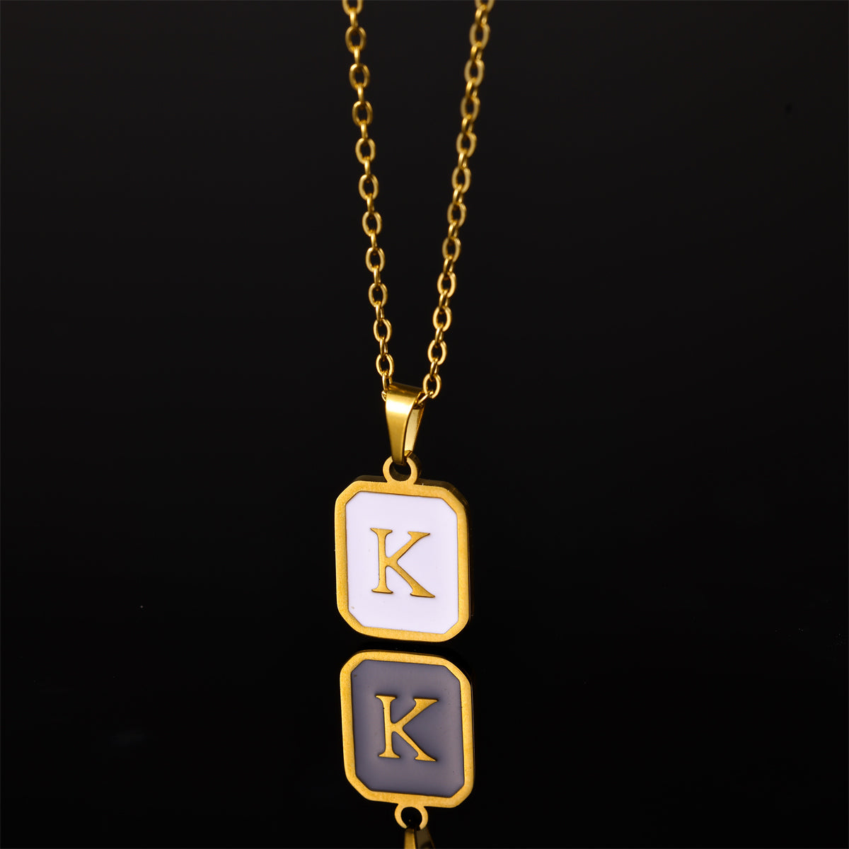 Wholesale Casual Simple Style Artistic Letter Stainless Steel Plating 18k Gold Plated Pendant Necklace