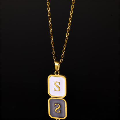 Wholesale Casual Simple Style Artistic Letter Stainless Steel Plating 18k Gold Plated Pendant Necklace