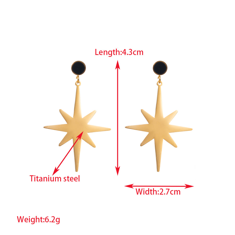 1 Pair Elegant Lady Leaf Round Heart Shape Inlay Titanium Steel Rhinestones Gold Plated Drop Earrings