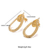 1 Pair Simple Style Oval Plating Stainless Steel 18k Gold Plated Ear Studs