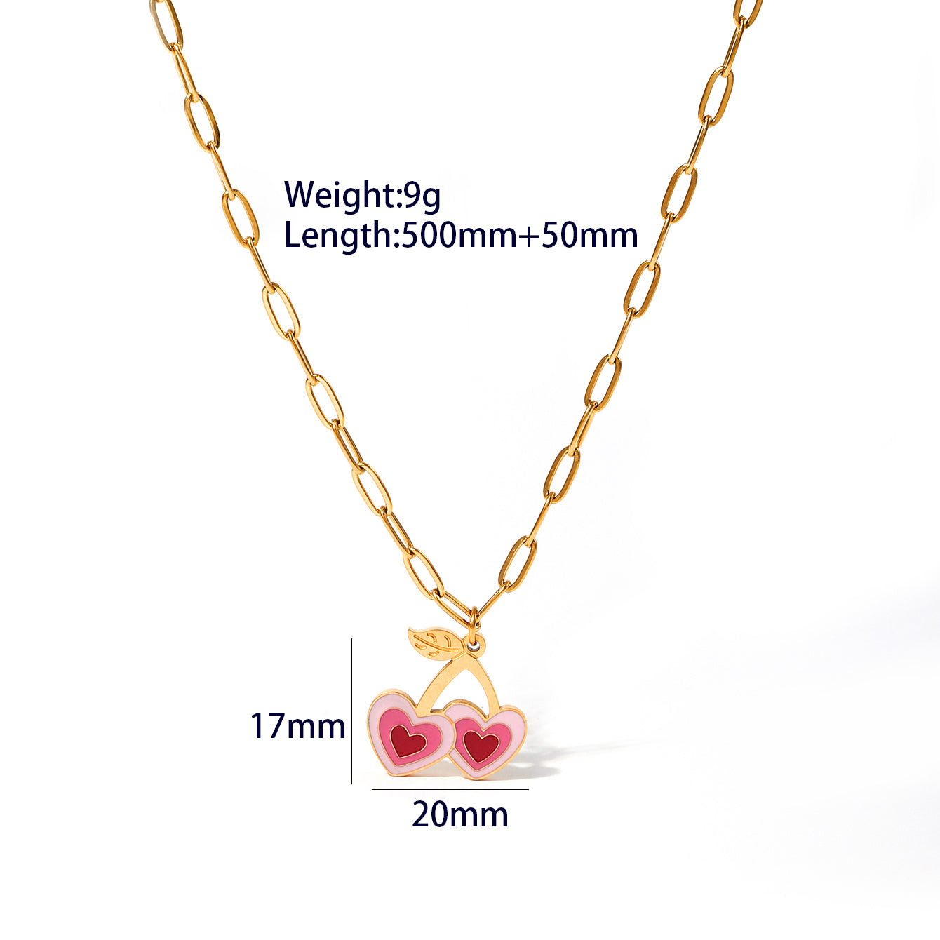 Wholesale Casual Cute Classic Style Heart Shape Butterfly Stainless Steel Plating 18k Gold Plated Pendant Necklace