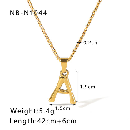 Wholesale Modern Style Simple Style Letter Stainless Steel Plating 18k Gold Plated Pendant Necklace