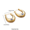 1 Pair Ig Style Devil's Eye Plating Stainless Steel 18k Gold Plated Earrings