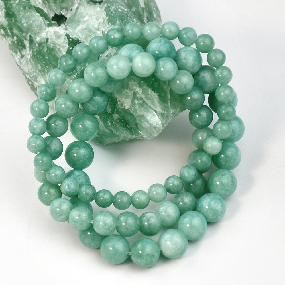 Chinoiserie Round Natural Stone Beaded Bracelets