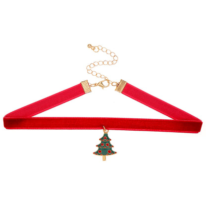 Vintage Style Christmas Tree Alloy Flannel Wholesale Pendant Necklace