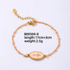 Elegant Vintage Style Cross Stainless Steel Stoving Varnish Plating Gold Plated Bracelets