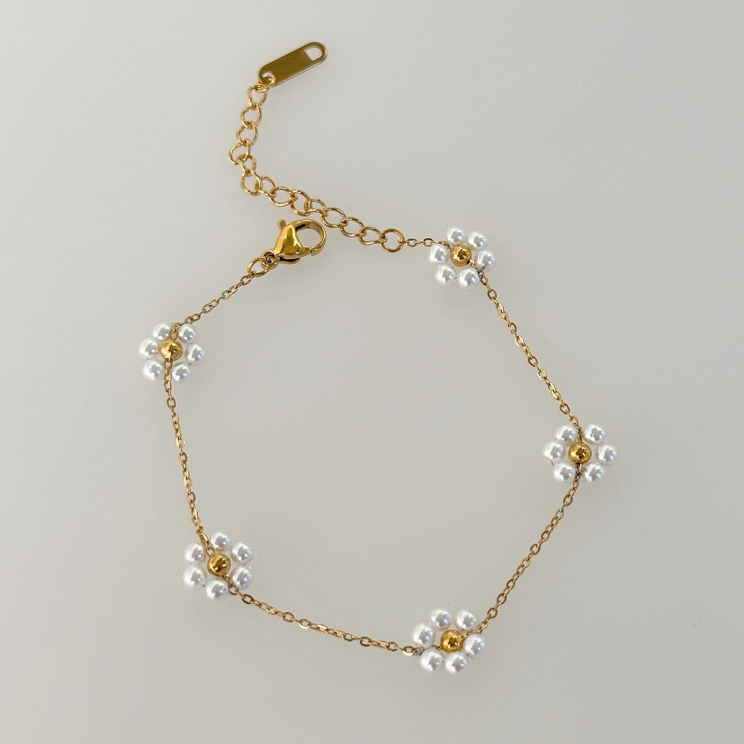 Wholesale Casual Sweet Flower Titanium Steel Bracelets Anklet Necklace