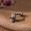 1 Piece Vintage Style Spider Butterfly Skull Plating Inlay Stainless Steel Zircon 18k Gold Plated Ear Studs