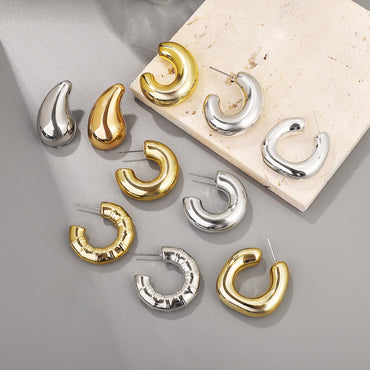 1 Pair Modern Style Simple Style Geometric Iron Ear Studs