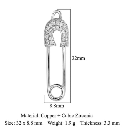 1 Piece Copper Zircon Plating Inlay Pendant