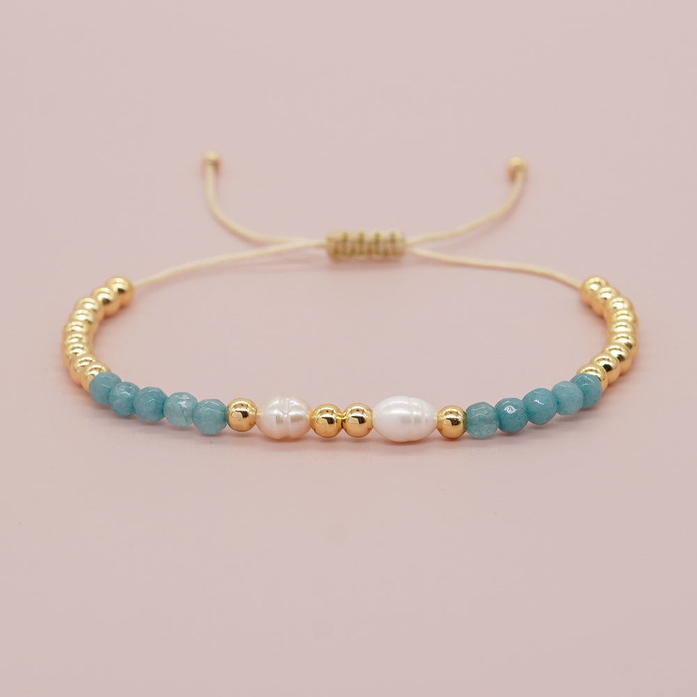 Simple Style Classic Style Color Block Beaded Artificial Pearl Wholesale Bracelets