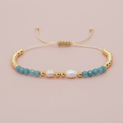 Simple Style Classic Style Color Block Beaded Artificial Pearl Wholesale Bracelets