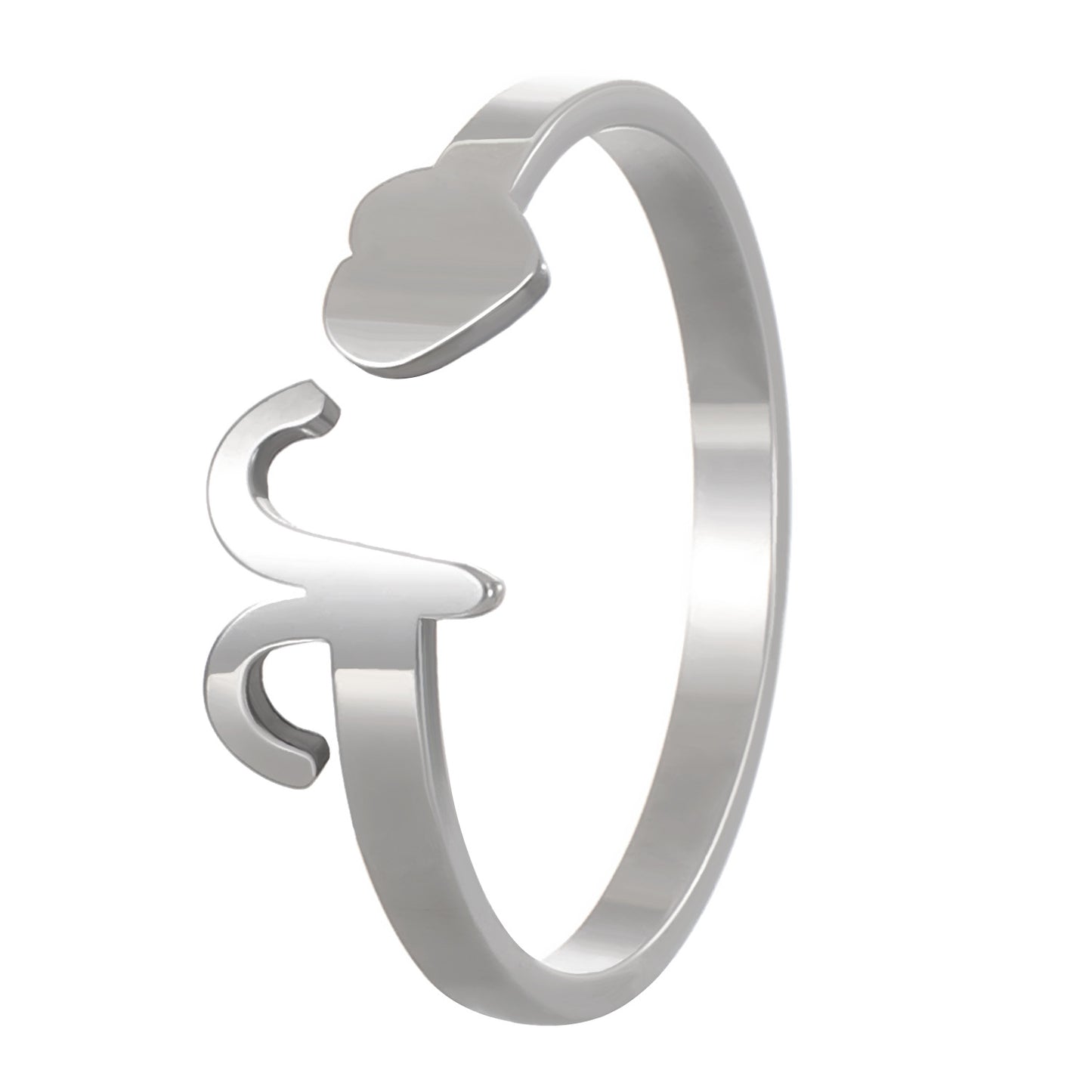 Simple Style Twelve Constellation Stainless Steel Open Rings