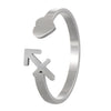 Simple Style Twelve Constellation Stainless Steel Open Rings