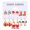 1 Pair Cute Christmas Tree Santa Claus Elk Plating Alloy Drop Earrings