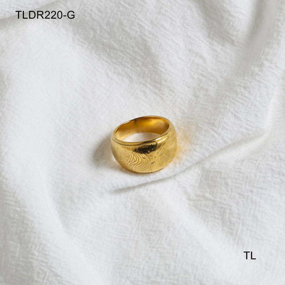 Simple Style Circle Stainless Steel Plating 18k Gold Plated Rings