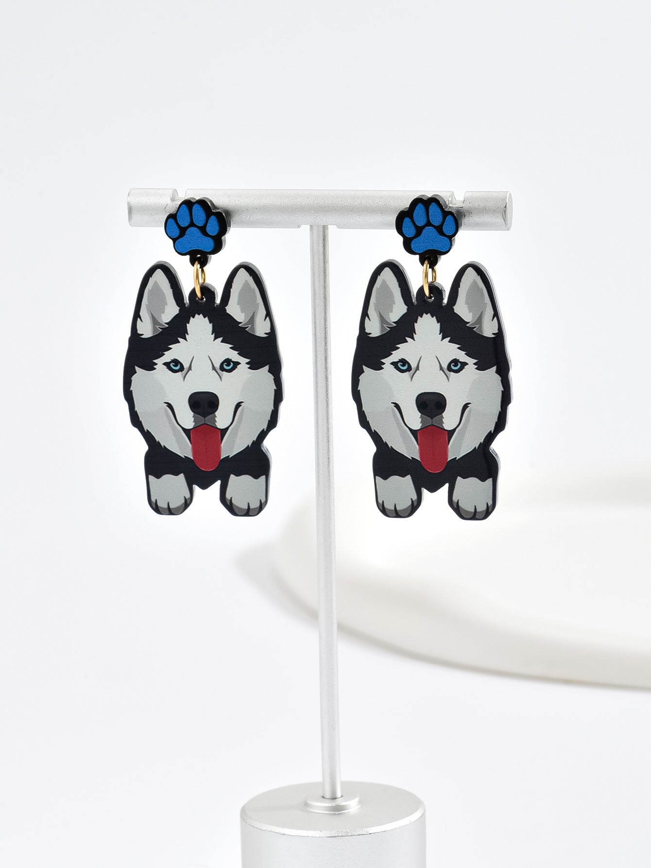 1 Pair Cute Dog Cat Arylic Drop Earrings