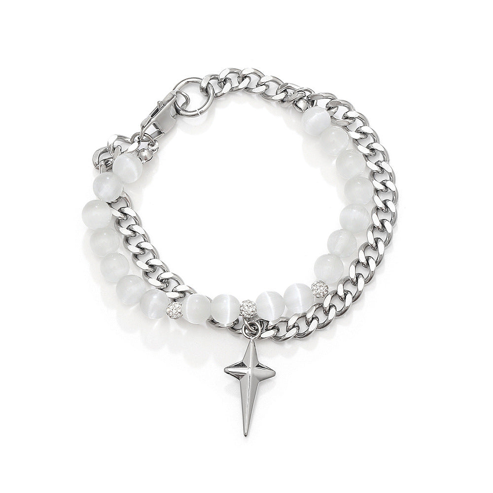 Hip-hop Streetwear Cross Titanium Steel Bracelets