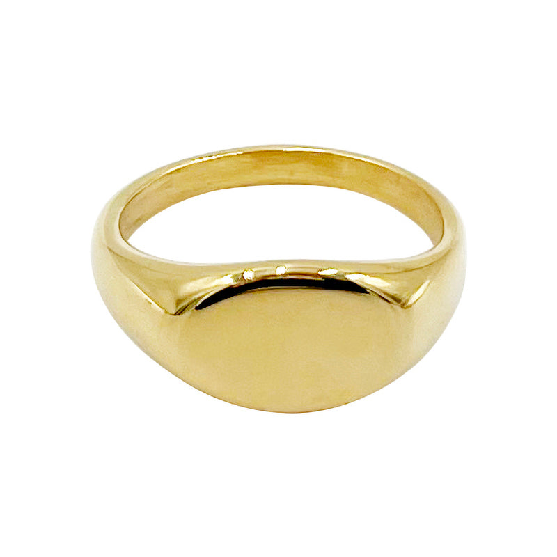 Simple Style Solid Color Stainless Steel Plating Gold Plated Rings