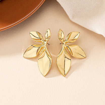 1 Pair Vintage Style Flower Plating Alloy Ear Studs