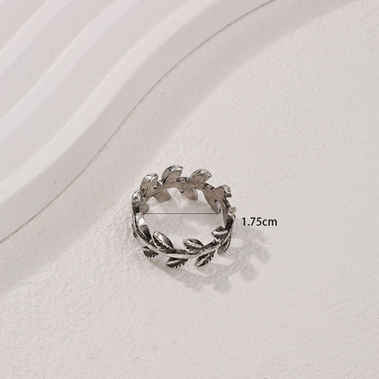 Vintage Style Leaf Alloy Wholesale Rings