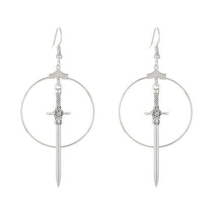 1 Pair Streetwear Geometric Cross Plating Alloy Drop Earrings