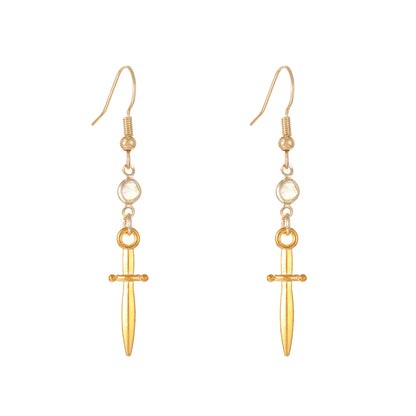 1 Pair Streetwear Geometric Cross Plating Alloy Drop Earrings