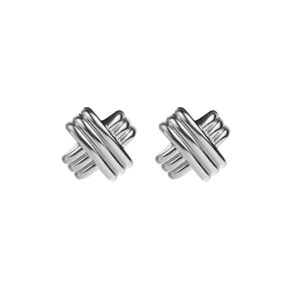 1 Pair Simple Style Geometric Plating Alloy Ear Studs