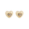 1 Pair Simple Style Heart Shape Inlay Stainless Steel Rhinestones Ear Studs