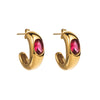 1 Pair Modern Style Simple Style Color Block Inlay Stainless Steel Rhinestones Ear Studs