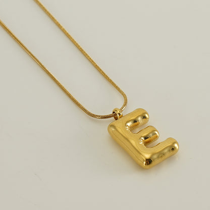 Casual Classic Style Letter Stainless Steel Polishing Plating 18k Gold Plated Pendant Necklace