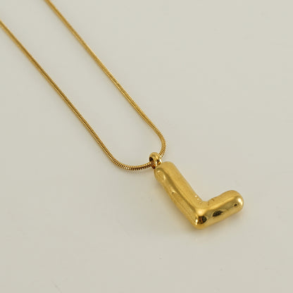Casual Classic Style Letter Stainless Steel Polishing Plating 18k Gold Plated Pendant Necklace