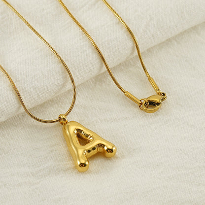 Casual Classic Style Letter Stainless Steel Polishing Plating 18k Gold Plated Pendant Necklace