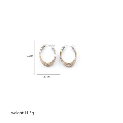 1 Pair Vintage Style Simple Style Irregular Circle Plating Stainless Steel 18K Gold Plated Earrings