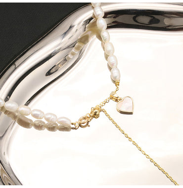 Simple Style Classic Style Heart Shape Freshwater Pearl Plating 18k Gold Plated Necklace
